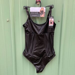 Women's Satin Sculpting Shapewear Corset Bodysuit Size S